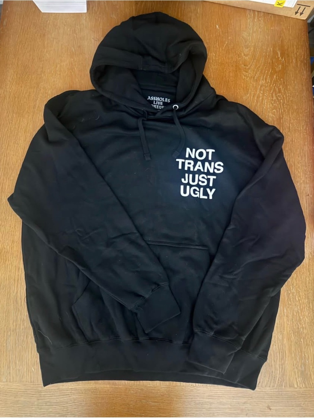 NWOT ALF long sleeve black hoodie size XXL “*** Just Ugly A**holes Live Forever